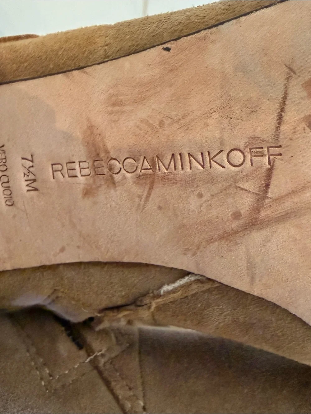 Rebecca Minkoff Tan Suede Fringe Over-the-Knee Boots